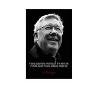 Sir Alex Ferguson Poster sur toile avec citation de motivation Football Football Décoration de chambre à coucher Paysage sportif Bureau Décoration sans cadre Style 2 20 x 30 cm