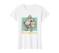 Sir Cumference Funny Medieval Fair Math Pun Geometry Knight T-Shirt Graphique avec Valeur, Femme, Blanc, M