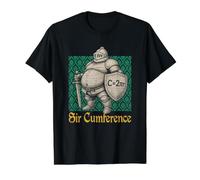 Sir Cumference Funny Medieval Fair Math Pun Geometry Knight T-Shirt Graphique avec Valeur, Homme, Noir, M
