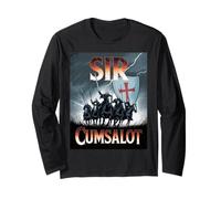 Sir Cumsalot Humour Chevalier Croisé Médiéval Fantasy Gag Manche Longue