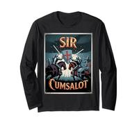 Sir Cumsalot Humour Chevalier Croisé Médiéval Fantasy Gag Manche Longue