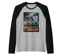 Sir Cumsalot Humour Chevalier Croisé Médiéval Fantasy Gag Manche Raglan