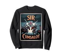 Sir Cumsalot Humour Chevalier Croisé Médiéval Fantasy Gag Sweatshirt