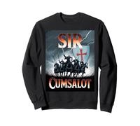 Sir Cumsalot Humour Chevalier Croisé Médiéval Fantasy Gag Sweatshirt