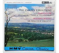 Sir Edward Elgar, Ralph Vaughan Williams, Philharmonia Orchestra, Sir Malcolm Sargent - Sir Edward Elgar / Ralph Vaughan Williams , Sir Malcolm Sargent | Philharmonia Orchestra - The Enigma Variations / Fantasia On A Theme By Thomas Tallis - His Master's Voice - XLP 20007, His Master's Voice - XLP 20007