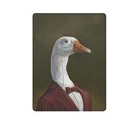 Sir Goose - Panneau en étain - Portrait d'oie drôle - Honk - Rétro - Poster vintage - Art mural pour cuisine, jardin, salle de bain, ferme, maison, café - 30,5 x 40,6 cm