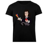Sir Isaac Newton T-Shirt Femme Basic Coton Noir Basic Cotton Black Women's T-Shirt