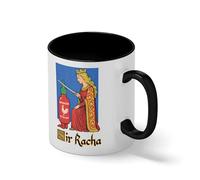 Sir Racha Funny Hot Sauce Coffee Mug - Medieval Pun Sriracha Chili Lover Gift - Novelty Spicy Food Humor Cup Blanc tasse de café avec jante noire et poignée Mug