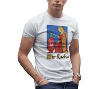 Sir Racha - Funny Sriracha Sauce Medieval Parody Tee for Hot Sauce Lovers & Foodies T-Shirt Blanc pour Les Hommes Size M