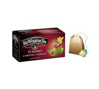 Sir Winston Tea® | Thé Rouge Framboise Vanille | Thé Pu Erh Saveurs Vanille et Framboise - 20 Sachets (30 Gr) | Pu Erh Doux Fruité