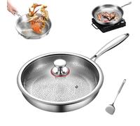 Siraat Pure Titanium Pan Pro Poêle à frire antiadhésive et non toxique, sans PTFE et PFOA, résistante aux rayures, chauffe rapidement, compatible avec toutes les cuisinières (26 cm)