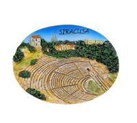 Siracusa Aimant de réfrigérateur 3D Sicile Italie Cadeau souvenir en résine fait à la main Siracusa Aimant de réfrigérateur Collection de décoration pour la maison et la cuisine