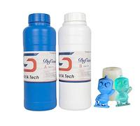 Siraya Tech Defiant 25 Kit de Fabrication Moules en Silicone platine, Dureté 25A, Translucide, Sans revêtement, Inhibition de Durcissement Facile à Arrêter, pour Verser de l'Époxy (35,27 Oz)