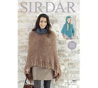 Sirdar 7807 Tricot pour femmes et filles Poncho au Tricot en Sirdar Touch
