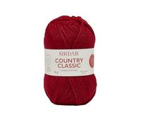 Sirdar Country Classic DK Tricot Double, Rouge véritable (871), 50 g, Acrylique Laine