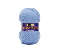 Sirdar Hayfield Bonus DK Double Tricot, Bleuet (610), 100 g, Laine Acrylique, Set de 280 Pièces