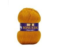 Sirdar Hayfield Bonus DK Double Tricot, doré (595), 100 g, Laine Acrylique, Set de 280 Pièces
