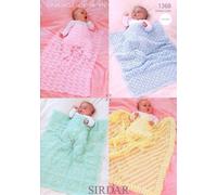Sirdar Snuggly 1368 Patron de crochet pour couverture de bébé