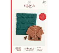 Sirdar Snuggly DK 5431 Carnet de patrons au crochet - Cardigan intermédiaire, motif couvertures - 0-2 ans