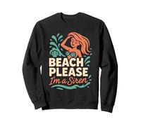 Siren Girl Mermaid Vibe Coastal Esthétique Free Spirit Beach Sweatshirt