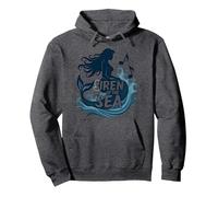 Siren of The Sea : Enchanting Mermaid Melody Sweat à Capuche, Unisexe pour Adultes, Chiné Foncé, S