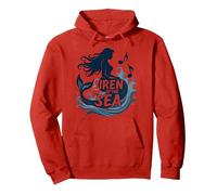 Siren of The Sea : Enchanting Mermaid Melody Sweat à Capuche, Unisexe pour Adultes, Rouge, S