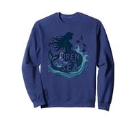 Siren of The Sea : Enchanting Mermaid Melody Sweatshirt, Unisexe pour Adultes, Bleu Marine, M