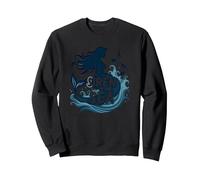 Siren of The Sea : Enchanting Mermaid Melody Sweatshirt, Unisexe pour Adultes, Noir, S