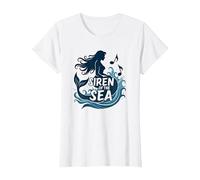 Siren of The Sea : Enchanting Mermaid Melody T-Shirt, Femme, Blanc, S