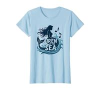 Siren of The Sea : Enchanting Mermaid Melody T-Shirt, Femme, Bleu Céleste, S