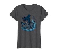 Siren of The Sea : Enchanting Mermaid Melody T-Shirt, Femme, Chiné Foncé, S