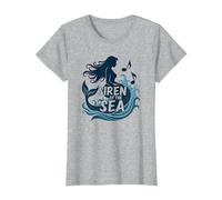 Siren of The Sea : Enchanting Mermaid Melody T-Shirt, Femme, Gris Chiné, S