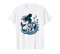 Siren of The Sea : Enchanting Mermaid Melody T-Shirt, Homme, Blanc, S