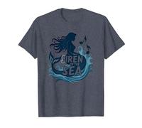 Siren of The Sea : Enchanting Mermaid Melody T-Shirt, Homme, Bleu Chiné, S