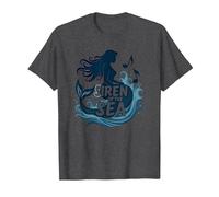Siren of The Sea : Enchanting Mermaid Melody T-Shirt, Homme, Chiné Foncé, S
