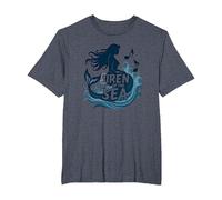 Siren of The Sea : Enchanting Mermaid Melody T-Shirt, Homme Grandes Tailles, Bleu Chiné, 2X Tall