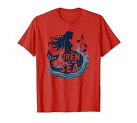 Siren of The Sea : Enchanting Mermaid Melody T-Shirt, Homme, Rouge, S