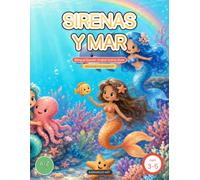 Sirenas y Mar: Bilingual Spanish English Activity Book for Kids - Trace Letters A-Z + Ñ, Numbers, Colors & Coloring (Ages 3-5)