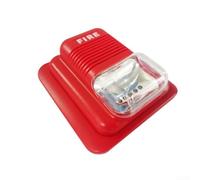 Sirène 12 V 24 V CC avec alarme sonore forte et lumière stroboscopique LED lumineuse filaire pour une utilisation dans les bureaux, les magasins, les hôtels (12 V)