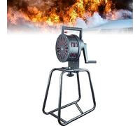 Sirène à manivelle, alarme d'urgence puissante 120 dB pour usines, écoles, garde-côtes avec base de support de rail - Sirène de sécurité robuste pour les situations de raid aérien