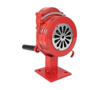 Sirène à Manivelle en Métal, Alarme Forte de 110 DB, Sirène de Tornade, Sirène de Raid Aérien Compacte avec Base pour Urgence (Rouge)