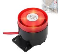 Sirène Alarme Extérieure 220V 120dB, Système Antivol d'Alarme Maiso Étanche avec Alerte Sonore et Lumineuse, Clignotante Domestique à Décibels élevés Rouge Stroboscopique Sirène Alarme