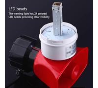 Sirene Alarme Industrielle Réglable de 0 à 110dB, Sirene Alarme Sonore et Lumineuse, Stroboscope LED étanche for Ateliers, Chantiers, Entrepôts et Zones Industrielles