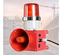 Sirene Alarme Industrielle, Signal Lumineux LED, Klaxon Puissant de 120 DB, for Ports, Chemins de Fer, Écoles, Usines et Centres Commerciaux