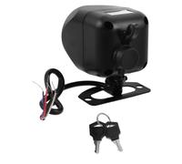 Sirène D’Alarme Antivol 110 en Plastique Noir, Batterie Rechargeable | Déclenchement en Cas de Coupure ou Sabotage, Courant 300 Ma, pour Boutiques et Garages