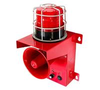 Sirène d'alarme de sécurité industrielle avec klaxon de 100 dB et voyant d'avertissement visuel, étanche IP65 pour une utilisation en extérieur dans les ports, les quais, les usines, les écoles et les