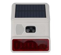 Sirène d'alarme de sécurité solaire sans fil pour l'extérieur avec lumière stroboscopique flash 433 MHz étanche système de protection pour la maison pour jardin terrasse sans fil