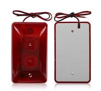 Sirène d'alarme Filaire 12 V, 15 W avec Flash stroboscopique Rouge - Idéale pour hôtels, Maisons et systèmes de sécurité Professionnels
