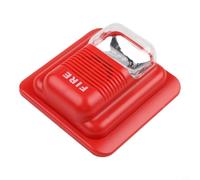 Sirène d'alarme filaire haute puissance 105 dB 12 V 24 V CC avec lumière stroboscopique LED clignotante pour dispositif de sécurité incendie (12 V)