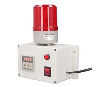 Sirène D'alarme Industrielle 110db 220V avec Lumière Stroboscopique Sonore Intelligente, Retard de Synchronisation Extérieure, 5 Clés et Oreilles de Montage - Prise UE